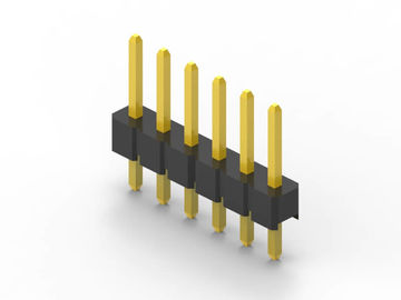 Einzelreihe männlicher Pin-Header-Anschluss 6 Pin schwarzer Kunststoffkörper