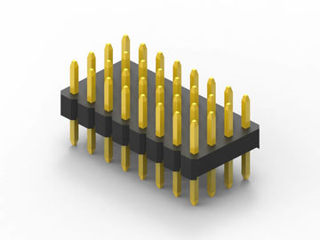 Drei Reihen 5U-PCB-Header-Anschluss DIP-Typ Gold-Flash-Schwarz Isolierung