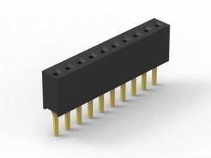 Schwarze weibliche PCB-Header-Verbindung 1,27 mm Tonhöhe LCP-Material H = 2,1 mm