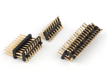 1.27 mm Pitch Männlicher Pin Header Connector Zwei Reihen Schwarz PA9T Kunststoff