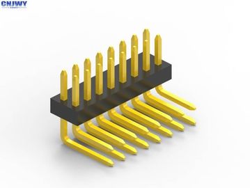 Männlicher Pin-PCB-Header-Anschluss 1,0 mm Tonhöhe PA6T Schwarz Kunststoff Rechtswinkel