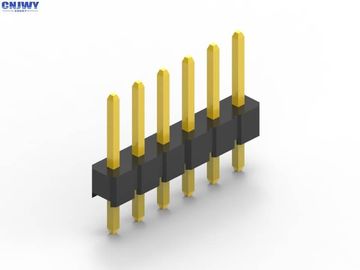 Einzelreihe männlicher Pin-Header-Anschluss 6 Pin schwarzer Kunststoffkörper