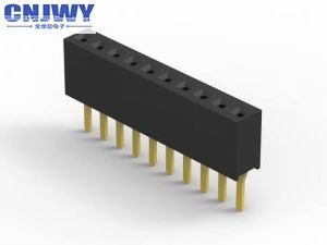 Schwarze weibliche PCB-Header-Verbindung 1,27 mm Tonhöhe LCP-Material H = 2,1 mm