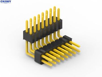 Gold Flash 3U'' Schaltplatten-Pin-Anschlüsse, doppelter Kunststoff-Rechteck-PCB-Anschluss