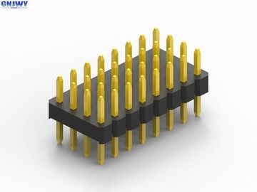 Drei Reihen 5U-PCB-Header-Anschluss DIP-Typ Gold-Flash-Schwarz Isolierung