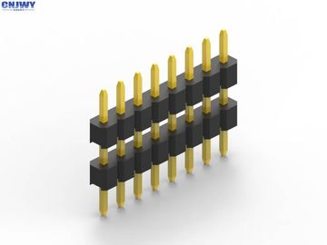 Einfachreihender männlicher Pin-Header-Anschluss 2,0 mm PitchBlack PA6T Isolierung Doppelkunststoff