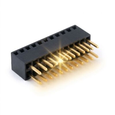 2,54mm bearbeitete Rundstift-Buchsenleiste 40 Pins Gold über Nickel Präzisionsdrehteil