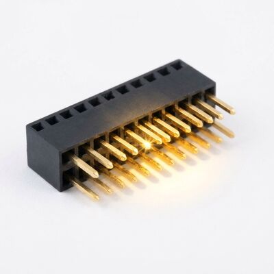 2,54mm Pitch Zweireihiger erhöhter 15mm weiblicher Stiftleistenverbinder mit langen Beinen Stapelbuchse