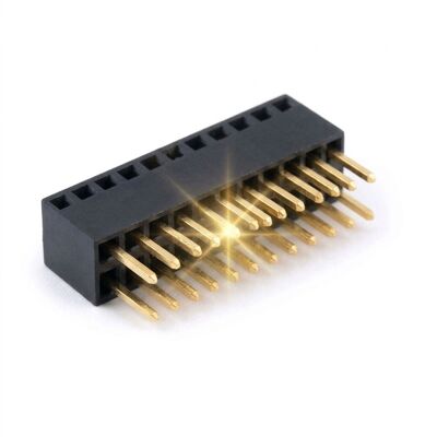 2.54mm Pitch Long Solder Tail Female Header Connector Dual Row 2x20 Extended Pin PCB Socket