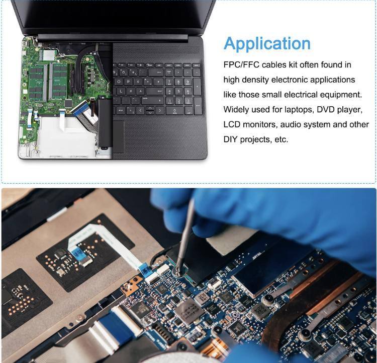 Langlebige FFC-Kabelkonfektion mit hoher Flexibilität und präzisem Raster, geeignet für komplexe elektronische Geräte