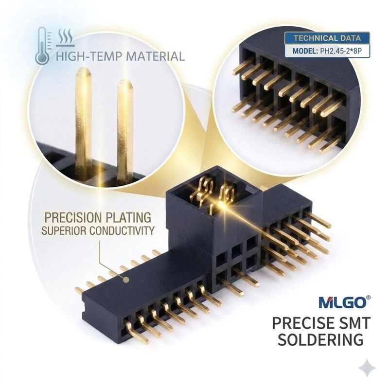 2.54mm Pitch Shielded Metal Shell Female Header Connector Dual Row 2x20 EMI Protected Socket