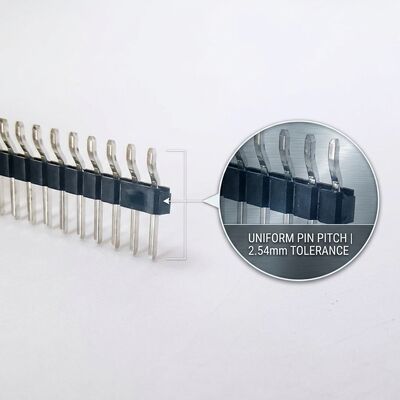 Feine Tonhöhe 1,27 mm Doppelreihe SMT Männliche Pin Header Connector Kompaktes PCB Oberflächenmount Design