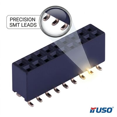Ultrafeiner 1,0-mm-Pitch-Buchsenleisten-Steckverbinder mit doppelter Reihe, Goldauflage, PA6T, 04P-80P, hochdichte Leiterplattenbuchse